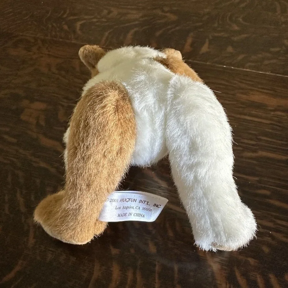 Hugfun Cow Plush Brown White Articuled Limbs Stuffed Animal Size 9